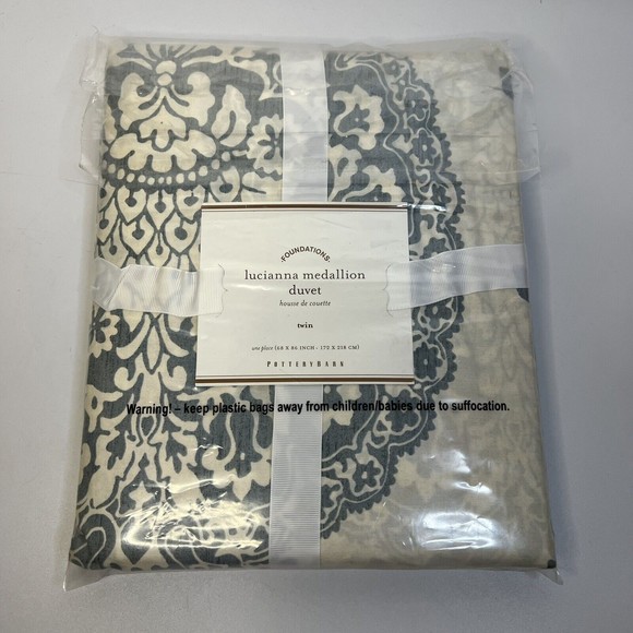 Pottery Barn Bedding Nwob Pottery Barn Lucianna Medallion Duvet